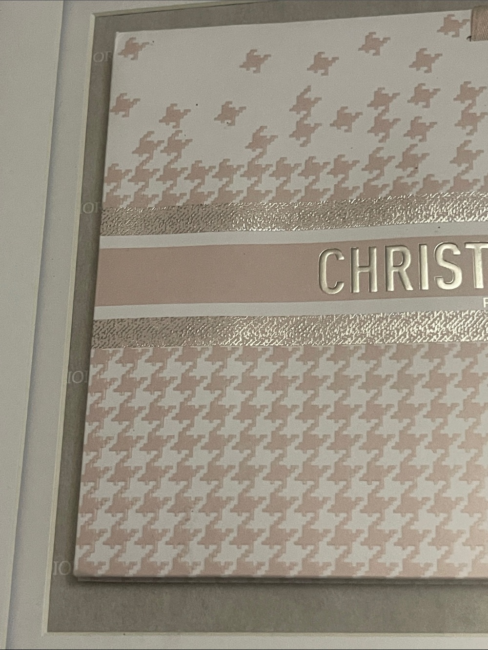 Christian Dior Framed Shopping Bag in Blush Pink and Silver - Picture 4 of 6